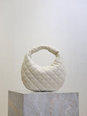 YSL 25S ICARINO 17 IN WHITE QUILTED CALFSKIN GOLD HARDWRE