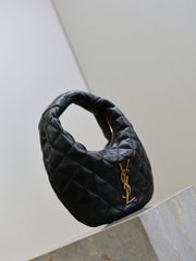 YSL 25S ICARE BABY 17 IN BLACK QUILTED CALFSKIN GOLD HARDWARE