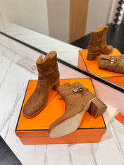 HM 26S ANKLE BOOTS 55 MM IN BROWN SUEDE
