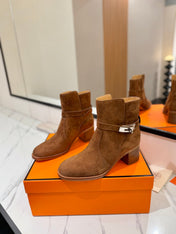 HM 26S ANKLE BOOTS 55 MM IN BROWN SUEDE