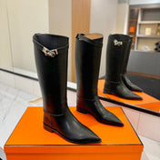 HM 26S JUMPING BOOTS IN BLACK CALFSKIN