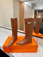 HM 26S JUMPING BOOTS IN COGNAC BROWN CALFSKIN