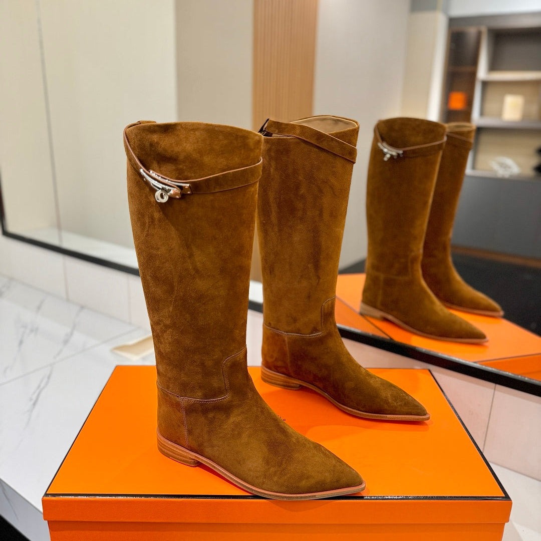 HM 26S JUMPING BOOTS IN BROWN SUEDE