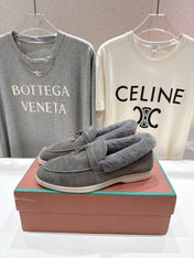 LP 25S SUMMER CHARMS WALK LOAFERS IN LIGHT CHARCOAL SUEDE AND FLEECE