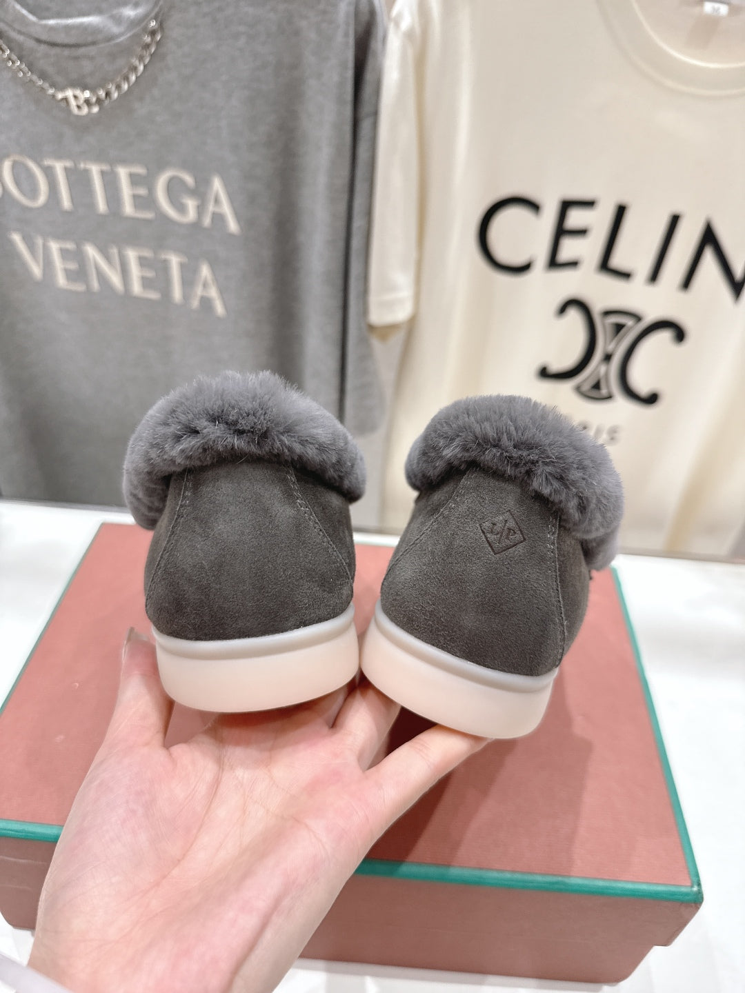 LP 25S SUMMER CHARMS WALK LOAFERS IN LIGHT CHARCOAL SUEDE AND FLEECE