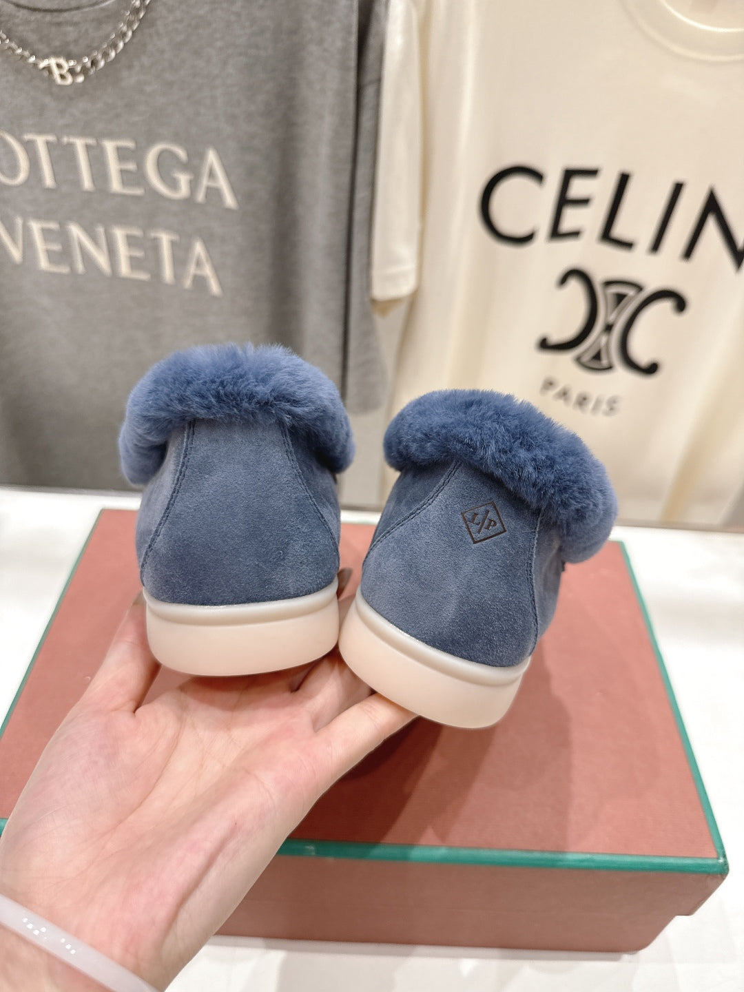 LP 25S SUMMER CHARMS WALK LOAFERS IN SLATE BLUE SUEDE AND FLEECE
