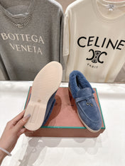 LP 25S SUMMER CHARMS WALK LOAFERS IN SLATE BLUE SUEDE AND FLEECE