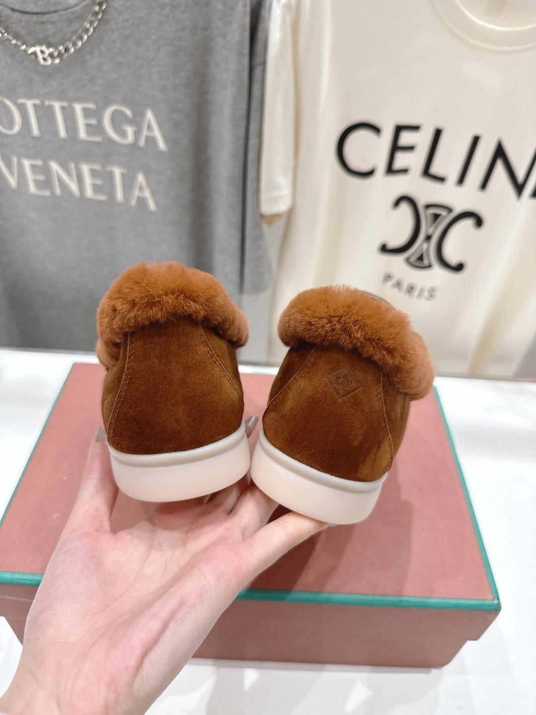 LP 25S SUMMER CHARMS WALK LOAFERS IN BURNT ORANGE SUEDE AND FLEECE