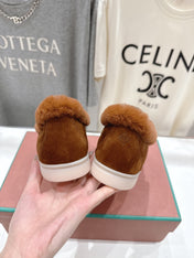 LP 25S SUMMER CHARMS WALK LOAFERS IN BURNT ORANGE SUEDE AND FLEECE