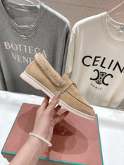 LP 25S SUMMER CHARMS WALK LOAFERS IN LIGHT BEIGE SUEDE AND FLEECE