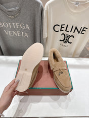 LP 25S SUMMER CHARMS WALK LOAFERS IN LIGHT BEIGE SUEDE AND FLEECE
