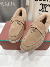 LP 25S SUMMER CHARMS WALK LOAFERS IN LIGHT BEIGE SUEDE AND FLEECE