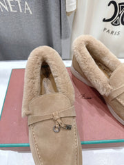 LP 25S SUMMER CHARMS WALK LOAFERS IN LIGHT BEIGE SUEDE AND FLEECE