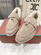 LP 25S SUMMER CHARMS WALK LOAFERS IN LIGHT TAUPE SUEDE AND FLEECE