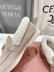 LP 25S SUMMER CHARMS WALK LOAFERS IN LIGHT TAUPE SUEDE AND FLEECE