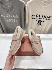 LP 25S SUMMER CHARMS WALK LOAFERS IN WARM TAUPE SUEDE AND FLEECE