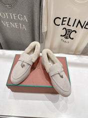 LP 25S SUMMER CHARMS WALK LOAFERS IN LIGHT GRAY SUEDE AND FLEECE