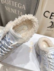 DIOR CHRONO SNEAKER 25S IN WHITE MIX BLUE LAMBSKIN AND MESH FABRIC STYLE 9