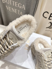 DIOR CHRONO SNEAKER 25S IN CREAM WHITE LAMBSKIN AND MESH FABRIC STYLE 8