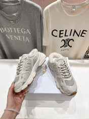 DIOR CHRONO SNEAKER 25S IN CREAM WHITE LAMBSKIN AND MESH FABRIC STYLE 8