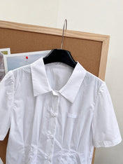 PRADA 26S SHORT WHITE SHIRT 1046