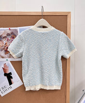 CHANEL 26S SHORT-SLEEVE KNIT POLO 1310