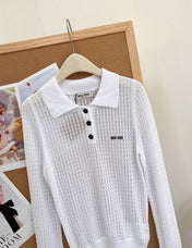MIUMIU 26S LONG-SLEEVE POLO SHIRT 1255