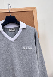 MIUMIU 26S LONG-SLEEVE POLO SHIRT 1413