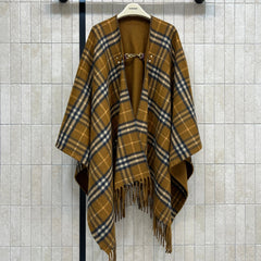 BURBERRY 25S FRINGED WOOL SHAWL 4866