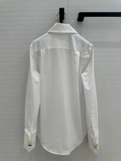 Loewe 25 Pleated Flower Knot Shirt White Cotton