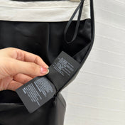 Loewe Draped Leather Skirt Black Lambskin