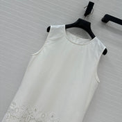 VALENTINO WHITE SLEEVELESS MINI DRESS 276151