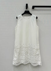VALENTINO WHITE SLEEVELESS MINI DRESS 276151