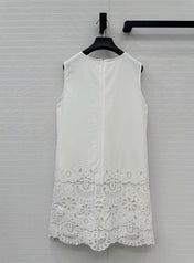 VALENTINO WHITE SLEEVELESS MINI DRESS 276151