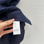 Loewe 25 Lace-up Waist Sleeveless Shirt Dark Blue Linen