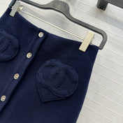 CHANEL 25S A-LINE KNIT MINI SKIRT 345