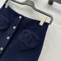 CHANEL 25S A-LINE KNIT MINI SKIRT 345