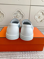 HM 25S SLIP-ON IN SKY BLUE CANVAS WITH SILVER HARDWARE
