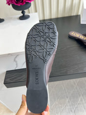 LOEWE 26S SANDALS IN BROWN LAMBSKIN