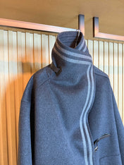 HERMES 25S LONG STAND-COLLAR CASHMERE COAT 317