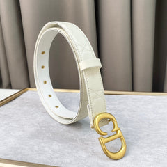 DIOR 25S BELT 30 MM IN CREAM WHITE CALFSKIN 564808
