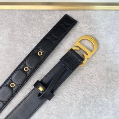 DIOR 25S BELT 30 MM IN BLACK CALFSKIN 564810