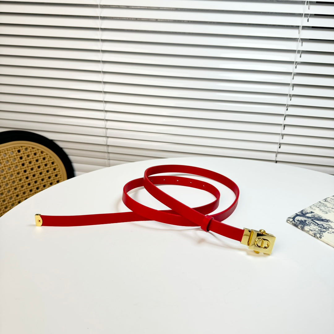 DIOR 26S BELT 17 MM IN RED CALFSKIN 655079