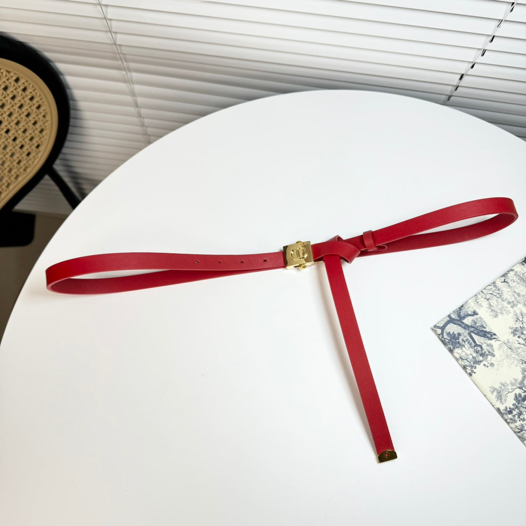 DIOR 26S BELT 17 MM IN RED CALFSKIN 655079
