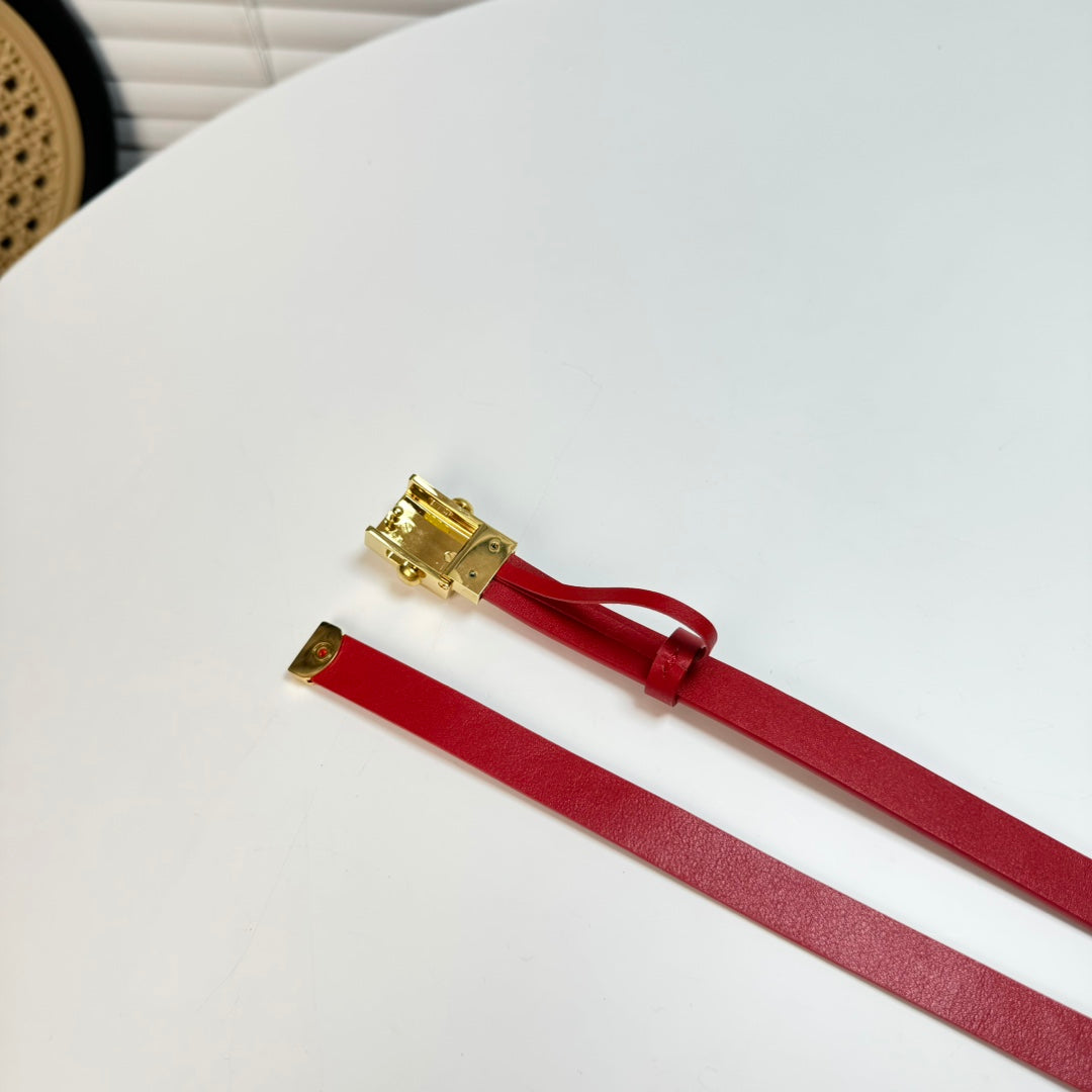 DIOR 26S BELT 17 MM IN RED CALFSKIN 655079