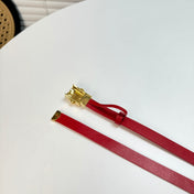 DIOR 26S BELT 17 MM IN RED CALFSKIN 655079