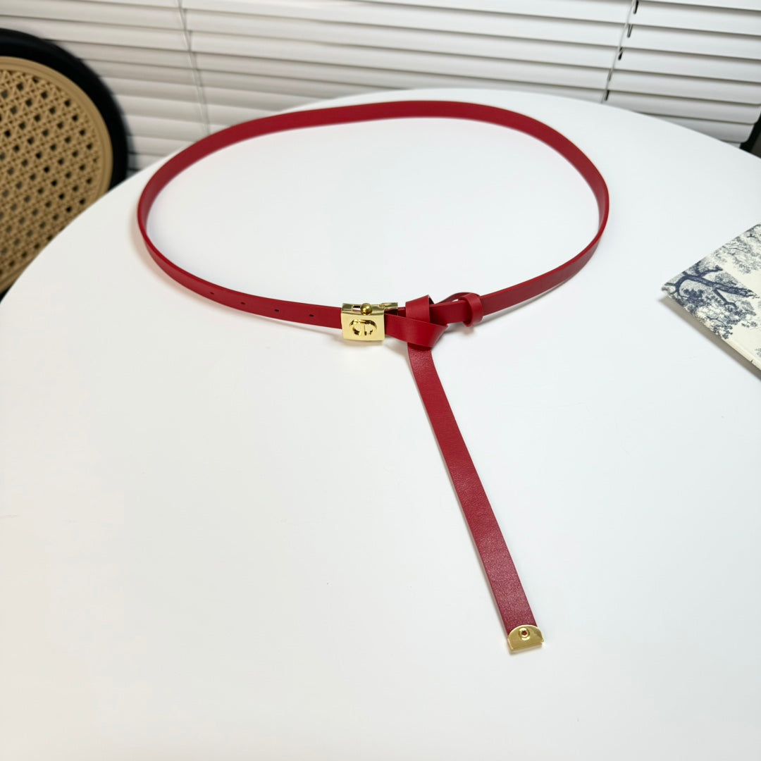 DIOR 26S BELT 17 MM IN RED CALFSKIN 655079