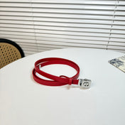 DIOR 26S BELT 17 MM IN RED CALFSKIN 655080