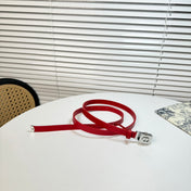 DIOR 26S BELT 17 MM IN RED CALFSKIN 655080