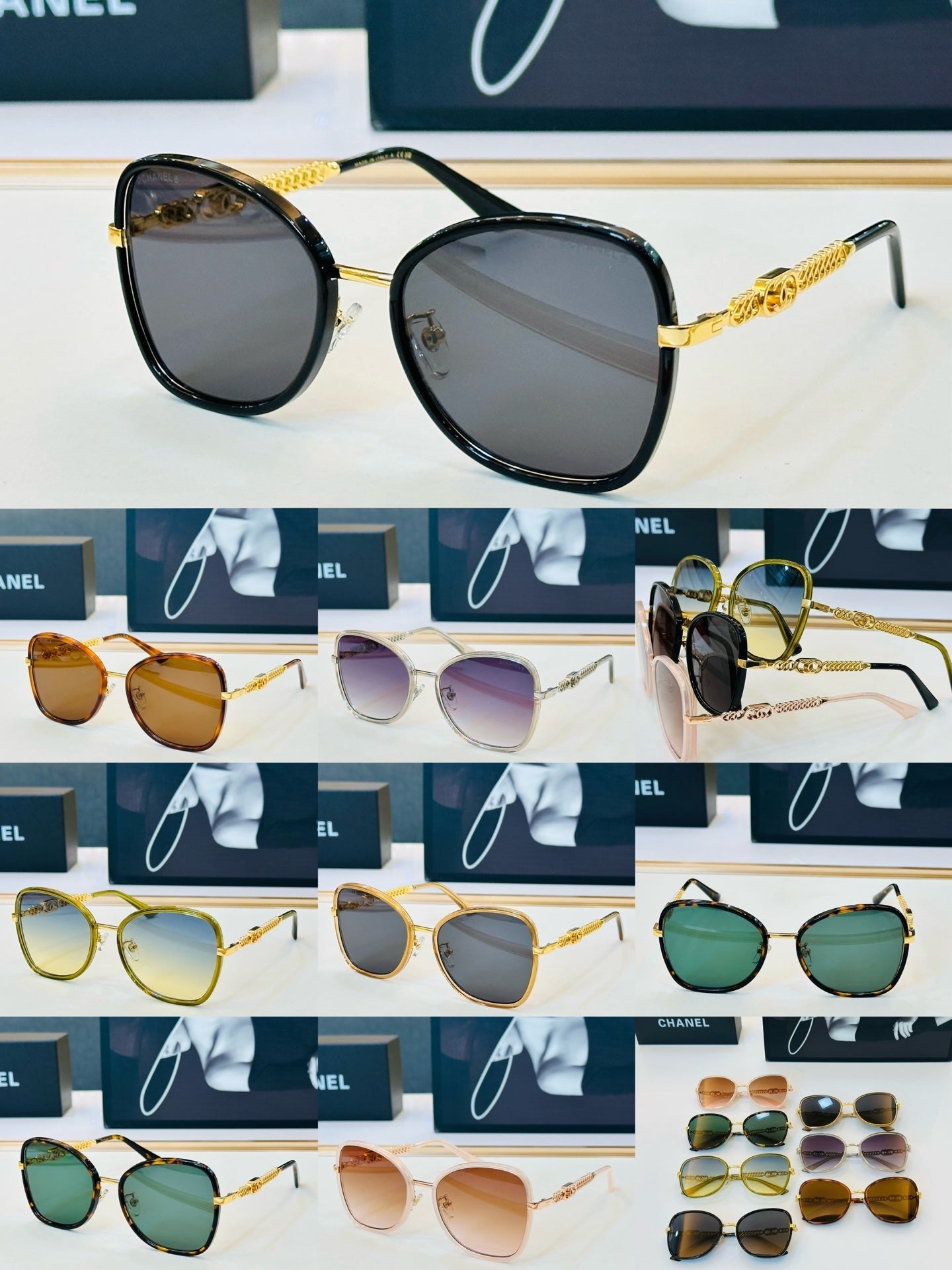 CHANEL 26S OVERSIZE BUTTERFLY FRAME IN ACETATE 404684